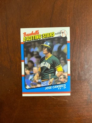 1987 Fleer Baseball's Exciting Stars - Jose Canseco #7 - Image 1 of 2
