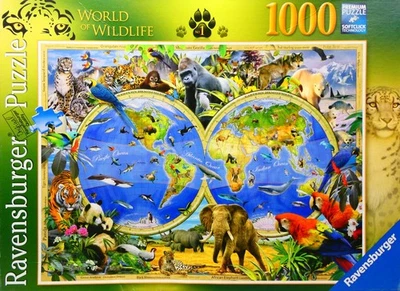 Ravensburger 1000 Piece Jigsaw Puzzle - World of Wildlife - Complete - Image 1 of 4