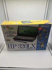 RARE VINTAGE 1997 HP 320LX PDA Palmtop Handheld Notebook PC WITH Box Read - Bild 1 von 24