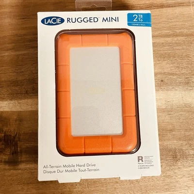 LaCie LAC9000298 Rugged Mini 2TB External Hard Drive - Orange - Image 1 of 3