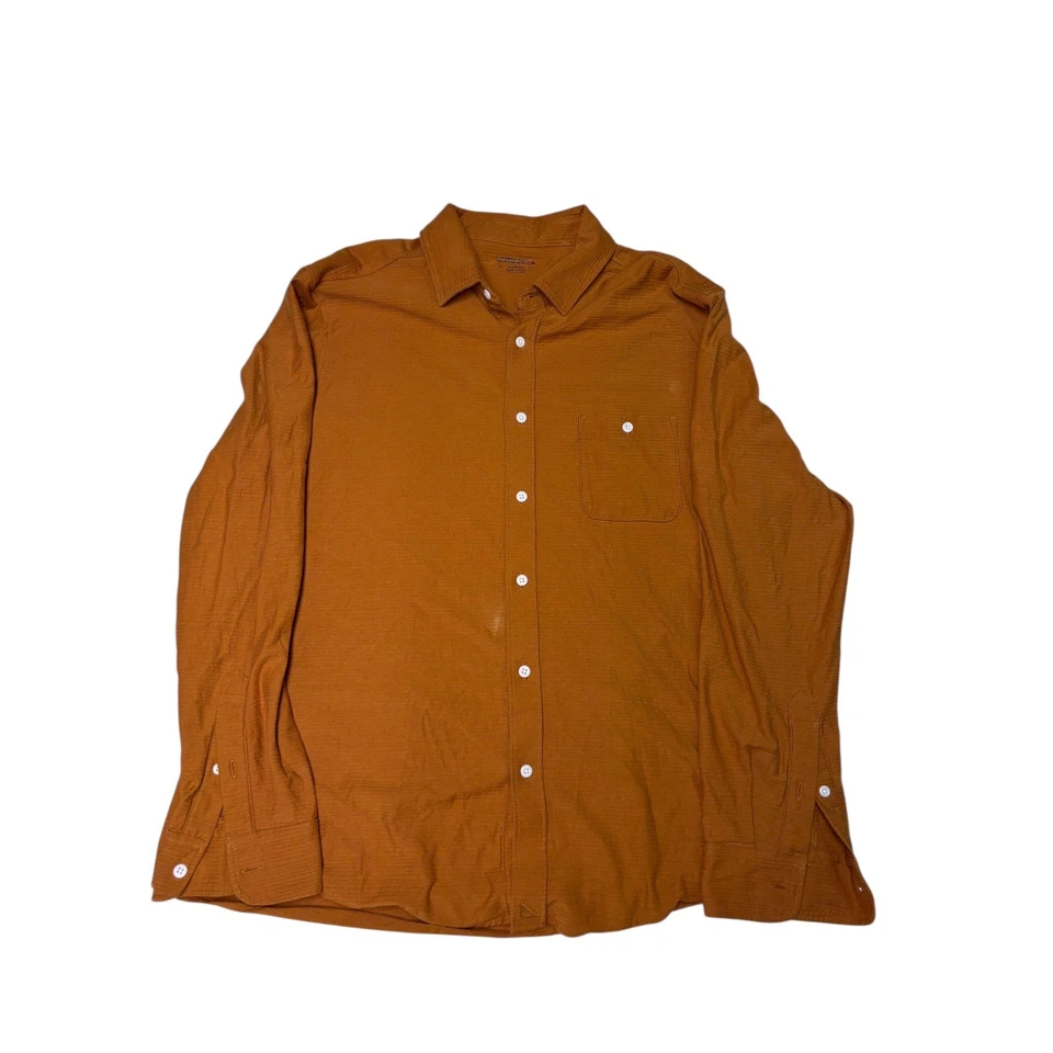 UNTUCKit Branham Men's Orange Textured Long Sleeve Button Down Shirt X Large - Image 1 of 4