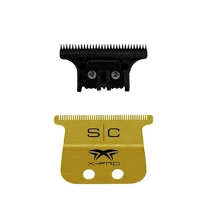Hoja recortadora de repuesto ancha StyleCraft fija dorada titanio X-Pro con diámetro negro - Imagen 1 de 6