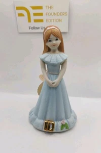 1982 Vintage Enesco Porcelain Growing Up Birthday Girl Figurine - Age 10 - Picture 1 of 6
