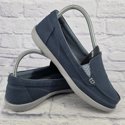 NIKE Mocassino Crocs Walu II donna 8 blu navy tela slip on comodo leggero 202469