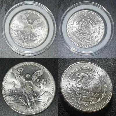1984 Mexico Libertad AU 1 Onza Silver Coin 1 OZ .999 Fine Guaranteed Authentic - Image 1 of 4