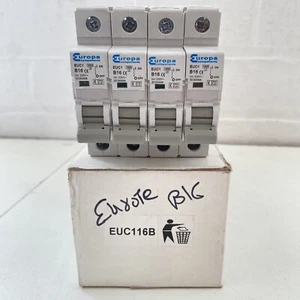 4 X B16 MCB RCB UNTERBRECHUNGSSCHALTER EU61 230V IEC60898 EUROPA RESTPOSTEN - Bild 1 von 7