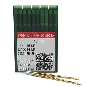 10 Groz-Beckert 134-35LR, DPX35LR Gebedur Titanium Leather Sewing Needles - Picture 1 of 1