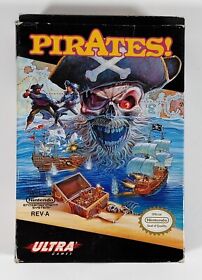 Pirates! 1991 NES Game + Box Ultra MicroProse Rare Sid Meier