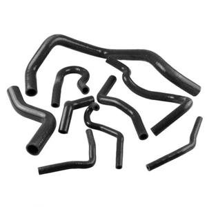 BLACK 9pcs Silicone Radiator Hose Kit for Honda Civic D15 D16 SOHC EG/EK 92-00 - Foto 1 di 3