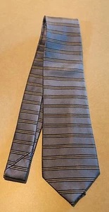Jos. A Bank Brand New W/ Stripes Neck Tie 100% Silk Blue Neck Tie Free Shipping - Picture 1 of 3