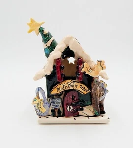 Candelabro Blue Sky Clayworks Rudolph's Place Tealight Heather Goldminc - Imagen 1 de 13