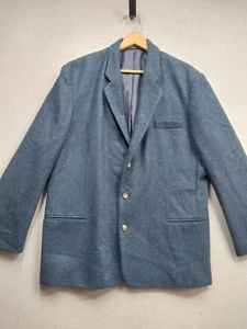 Gap Blazer Jacket Mens Size Medium Blue Wool Blend 3 Button Lined Coat - Picture 1 of 7
