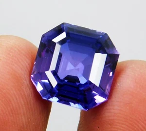 Zaffiro naturale viola-blu certificato 10,20 ct pietra preziosa sfusa radiante non riscaldata - Foto 1 di 3