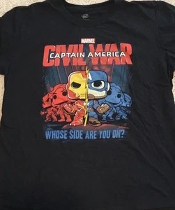 Funko Pop Marvel Cuerpo de Coleccionistas Capitán América Guerra Civil NUEVA Camisa Adulto Talla L - Imagen 1 de 2