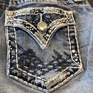 Vigoss Women's Heritage Fit Boot Cut Jeans Size S4 Blue Stretch Denim L32 - Picture 1 of 19