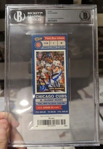 Dave Kingman Signed Full Event Ticket CHICAGO CUBS Beckett Encapsulated - Picture 1 of 3