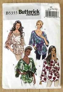 Butterick Fast and Easy B5355 L-XXL Womens Top and Sash - Picture 1 of 2