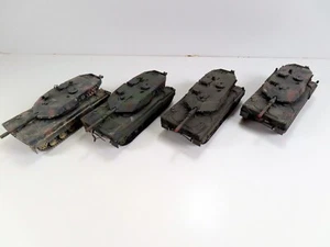 (1SEW128) 1 zu 35 4er SET Leopard II Panzer gealtert, Kunststoff, ohne OVP - Picture 1 of 9