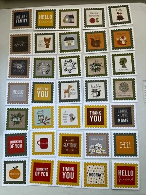 Lote de 35 tarjetas de felicitación surtidas hechas a mano en blanco tamaño 3"x3" Foto 1 de 4