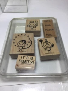 2004 Stampin Up! It’s A Party - Set of 5 stamps - New - Picture 1 of 3
