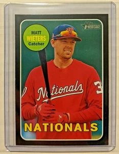 2018 Topps Heritage Matt Wieters #415 BLACK PARALLEL 50 made Nationals - Picture 1 of 2