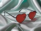 Lb diamond - Heart Shape Heart Sunglasses Retro Vintage Boho Color Red Black