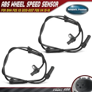 2Pcs Front LH & RH ABS Wheel Speed Sensor for BMW F25 X3 2013-2017 F26 X4 15-18 - Bild 1 von 8