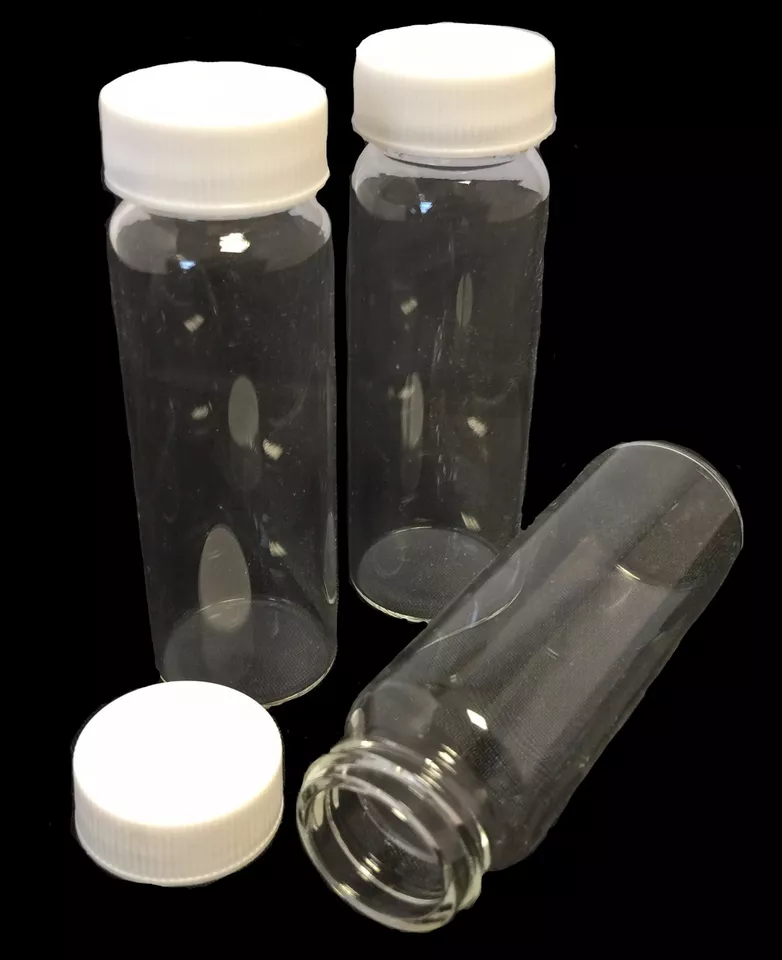 28ml clear glass vial bottle - screw caps test tube - Lab Beauty Aromatherapy - Image 1 of 1