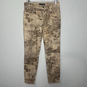 Peruvian Connection Hatsuko Printed Stretch Cotton Pants Size 6 - Picture 1 of 10