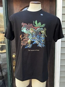 NUOVA maglietta nera Uniqlo Legend of Zelda Tears of the Kingdom L - Foto 1 di 7