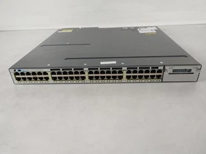 Cisco Catalyst WS-C3750X-48PF-S 48-Port Gigabit Ethernet Managed Poe + - Picture 1 of 9