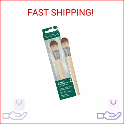 Cepillo facial EcoTools Classic Foundation, para base líquida y en crema, Flat Fou Foto 1 de 2