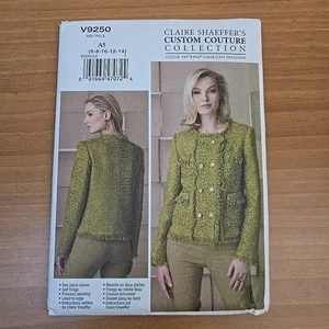Vogue 9250 Claire Shaeffer's Custom Couture Sewing Pattern Chanel Jacket NEW - Picture 1 of 3