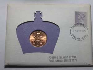GREAT BRITAIN 1971, 2 NEW PENCE IN FIRST DAY ISSUE STAMPED ENVELOPE - Picture 1 of 8