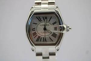 Cartier Roadster White Unisex Adult Watch - 2510 Box and Papers - Picture 1 of 12