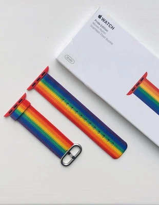 New Apple Watch 2017 Pride Edition Woven Nylon Band - 38/40/41mm - (No Box) - Image 1 of 3