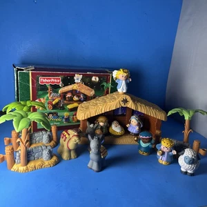 VTG Fisher-Price Little People Deluxe Christmas Story Nativity Set w/ Box READ - Picture 1 of 17