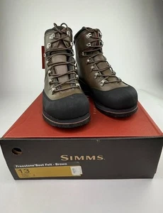 NEW in Box! Simms Freestone Felt Wading Boots – Brown – Men’s Size 13 Never Worn - Picture 1 of 5
