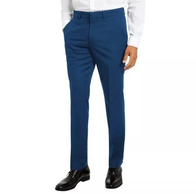Pantalón Chino Reaction Kenneth Cole Performance Sarga Fina Azul Talla 36W X 34L $85 Foto 1 de 4