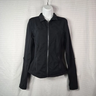 Chaqueta Lululemon Talla 8 Forme II Texturizada Blanco y Negro Estampado Diamante Punto Foto 1 de 4