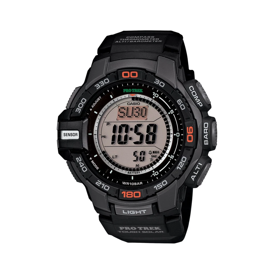 Relógio Casio ProTrek resistente solar sensor triplo, preto, pequeno PRG270-1 - Imagem 1 de 1