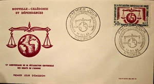 FDC Noumea human right New Caledonia & Dependencies 1963 nice illustrated cancel - Picture 1 of 1
