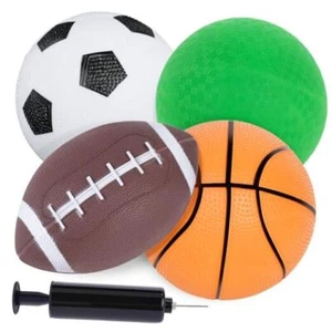 4PCS Sports Balls for Kids, Balls for Toddlers with Pump Football Soccer - Picture 1 of 7