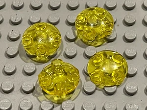 4 x LEGO TrYellow Round Dish ref 2654 / Set 10198 5893 10187 7775 8634 7047 8294 - Picture 1 of 1