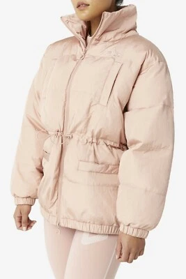Abrigo Chaqueta Fila Puffer Para Mujer Talla Mediana Rosa Samaira Cintura Cincha Abrigo NUEVO Foto 1 de 4
