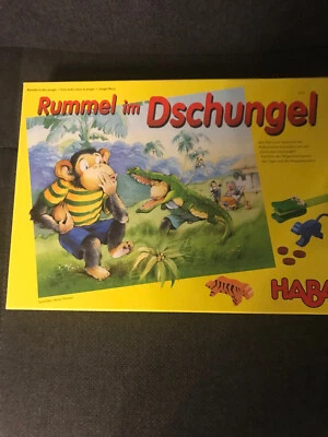 Rummel im Dschungel von HABA, Spiel mit Holz-Klapperkrokodilen, Top-Zustand! - Bild 1 von 2