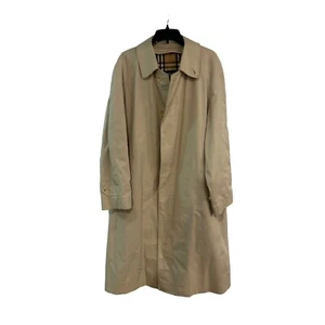 Vintage Burberrys Beige Trench Coat Made in England Men's Size 50 Regular - Picture 1 of 12