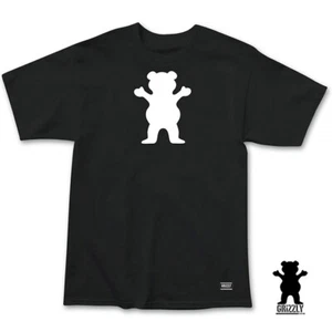Grizzly Griptape OG Bear Skateboard SS T-Shirt Tee Black NEW Streetwear Surf - Picture 1 of 1