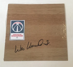 WES UNSELD JR. Washington WIZARDS Basketball Signed Vinyl Floor Tile 6 x 6 NBA - Picture 1 of 1