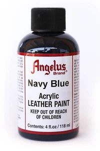 Pintura acrílica de cuero marca Angelus impermeable azul marino - 4, oz - Imagen 1 de 1